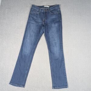 Levis Skinny Jeans Womens Size 8 Boot Mid Rise Dark Wash Blue Denim 27x27